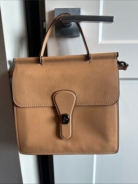Coach Tan Leather Top-Handle Satchel